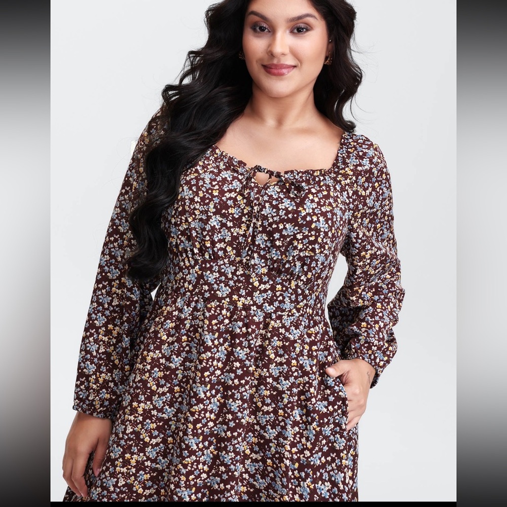 BloomChic Floral Print Maxi Dress size 1X (14-16) - Picture 3 of 16